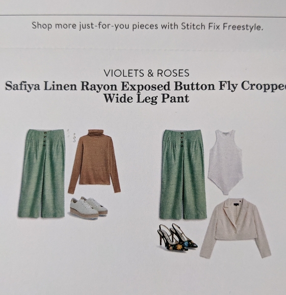 💚 Violets & Roses Green Linen Pants NWT Size M STITCH FIX - Picture 6 of 9